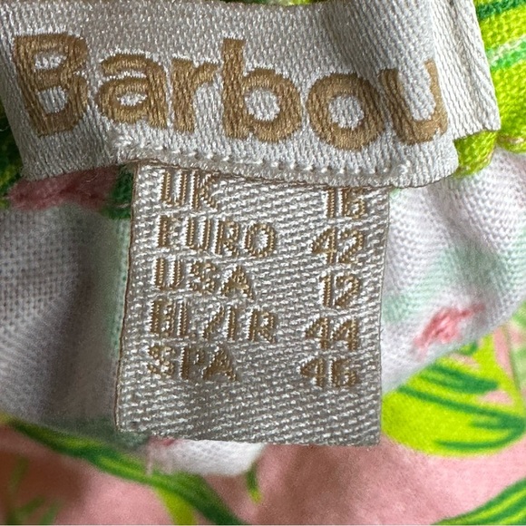 Barbour Papyrus Palm Print Cotton Sundress  Sz: 12 - Picture 6 of 9